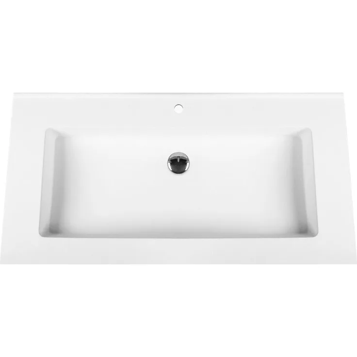 Veroni Waschbecken BETA80, Solid Surface Mineralguss Waschtisch 80cm