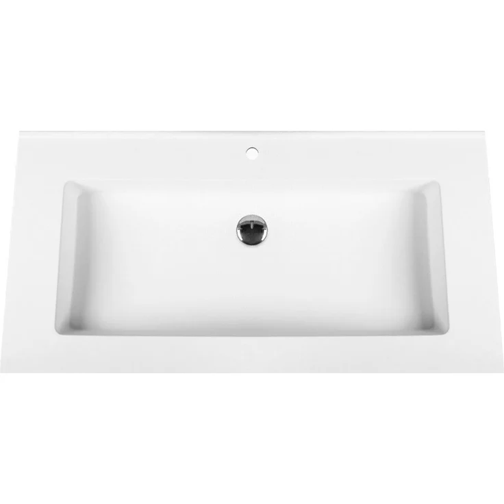 Veroni Waschbecken BETA80, Solid Surface Mineralguss Waschtisch 80cm