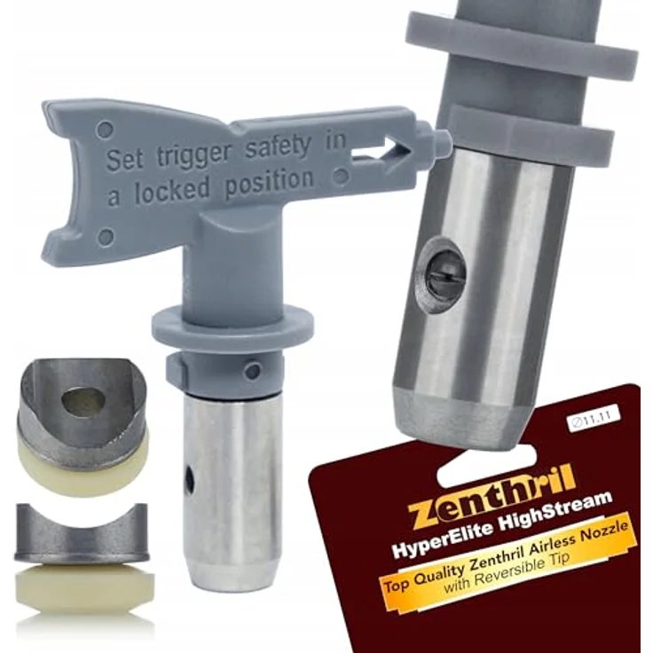 Zenthril Hochdruckdüse Modell 635, Kompatibel mit Graco Wagner Rosfix, bis 34,5 MPa für präzises Sprühen, reversible Spitze – Bild 1