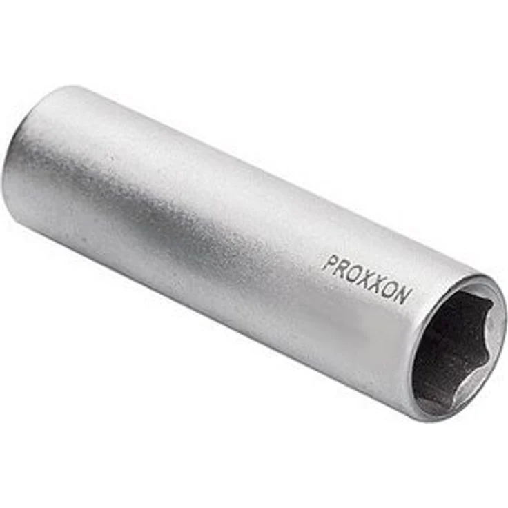 PROXXON INDUSTRIAL Bohrer- und Bitset 23545, 3/8" Tiefbett-Steckschlüsseleinsatz für Gewindebolzen, aus CrV-Stahl, Gesamtlänge 64 mm – Bild 1