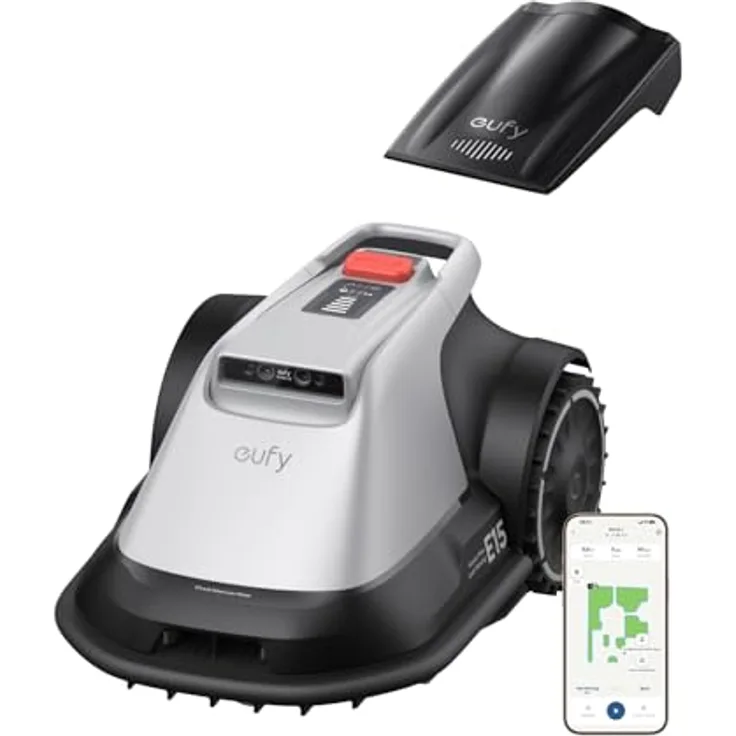 Eufy Mähroboter E15 mit TrueVision™, kabelloser Navigation & intelligenter Mähstrategie – ganz ohne Begrenzungskabel oder RTK