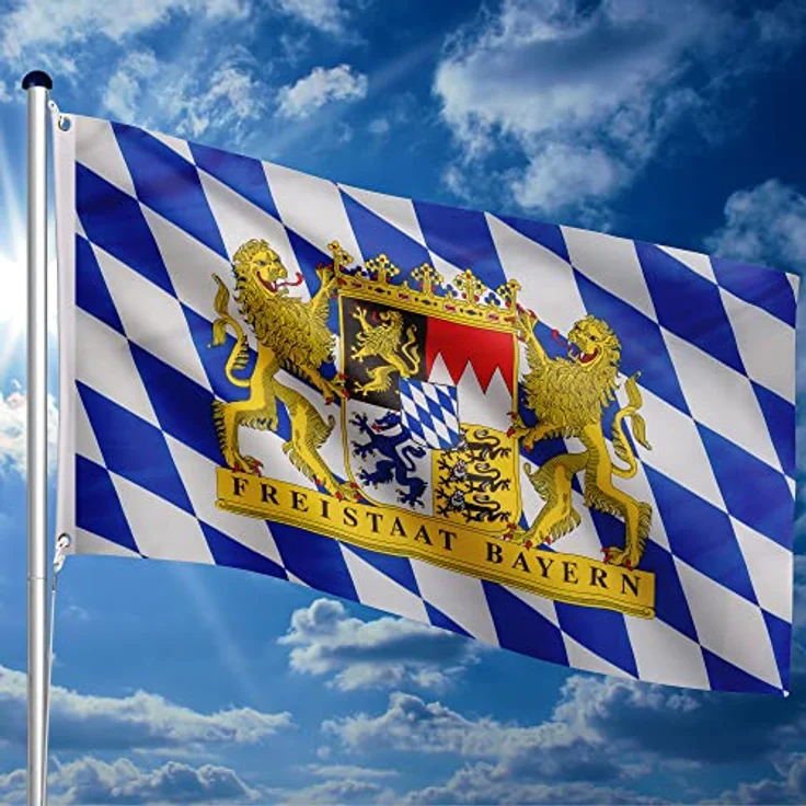 FLAGMASTER Teleskop Fahnenmast Aluminium 6,50m, 5-fach höhenverstellbar, Komplettset mit 30 Fahnen zur Wahl und Bodenhülse – Bild 5