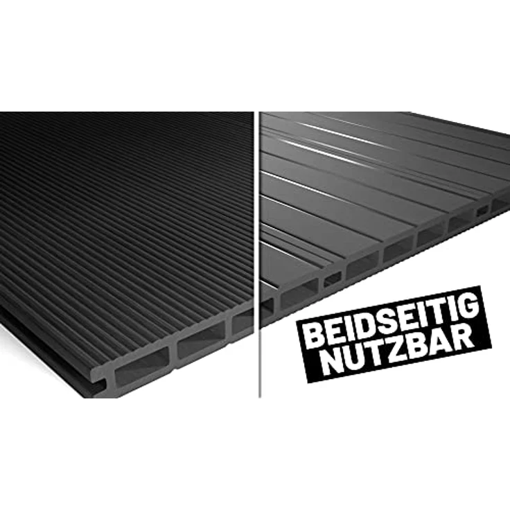 Endorphin Terrassendielen ® 12m² Anthrazit WPC Komplettset, witterungsbeständig, rutschhemmend, pflegeleicht – Bild 3