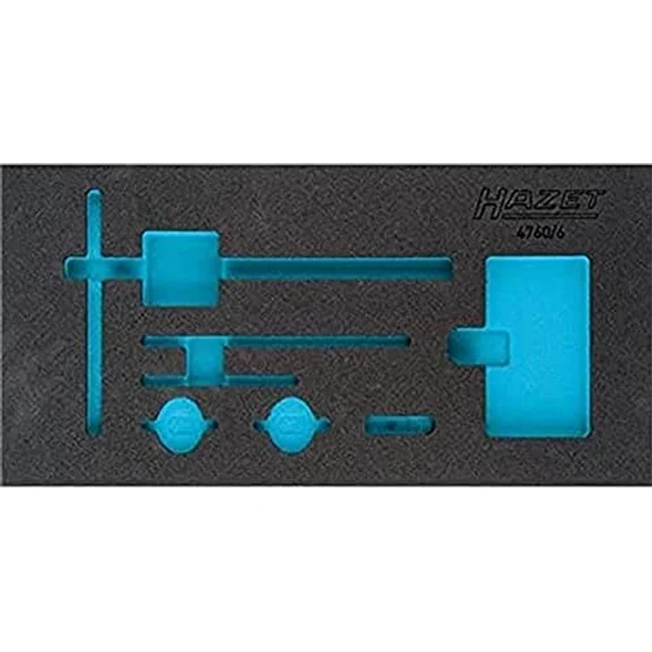 Hazet 2-Komponenten Weichschaum-Einlage für Art.Nr. 4760/6, unbestückt, 1/3 (342 x 172 mm) für System-Koffer 165-L – Bild 2