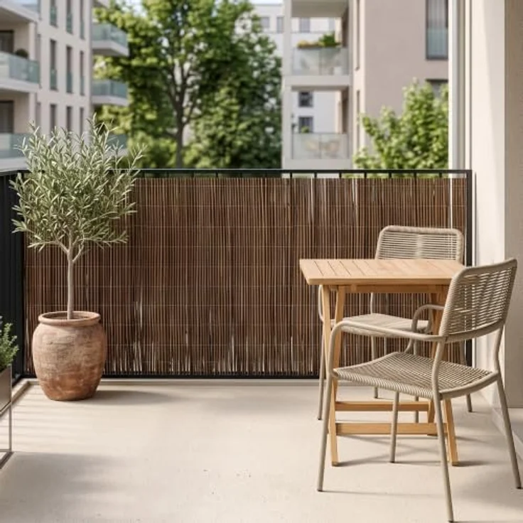 casa.pro Weidenzaun ‘Hyssna’ Sichtschutzmatte 100 x 300 cm, natürliche Optik für Balkon und Garten – Bild 7
