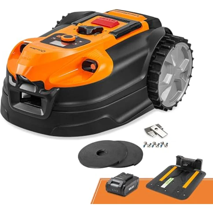 LAWNMASTER OcuMow 18, Mähroboter ohne Begrenzungskabel, optische Navigation, Hindernisvermeidung, automatische Ladestation, anpassbare Mähpläne, einstellbare Schnitthöhe – Bild 1