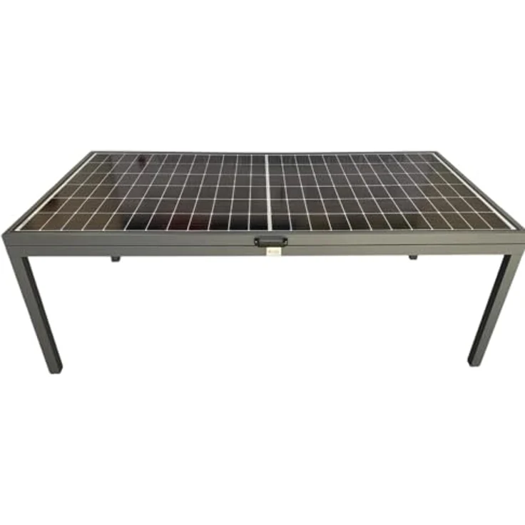 Jet-Line JET-LINE 450W Solar-Tisch, Aluminium Gartentisch mit Liftfunktion für 6-8 Personen, schwarz – Bild 6