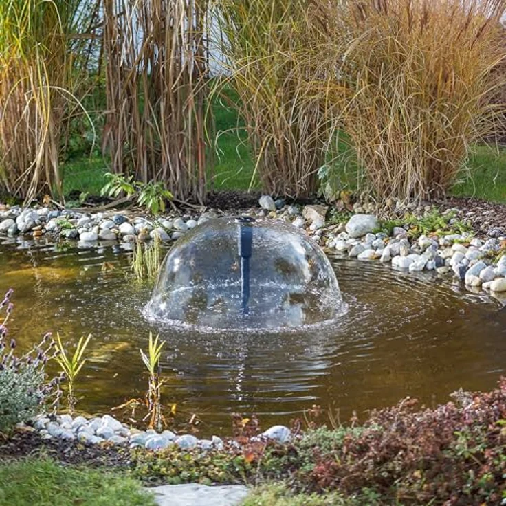Esotec Solar Einzelpumpe Fountain 1750 2500 Pro, 12-18V/DC Teichpumpe mit max. 2500 l/h, IP68, universell einsetzbare Ersatzpumpe für Gartenteich und Brunnen – Bild 4