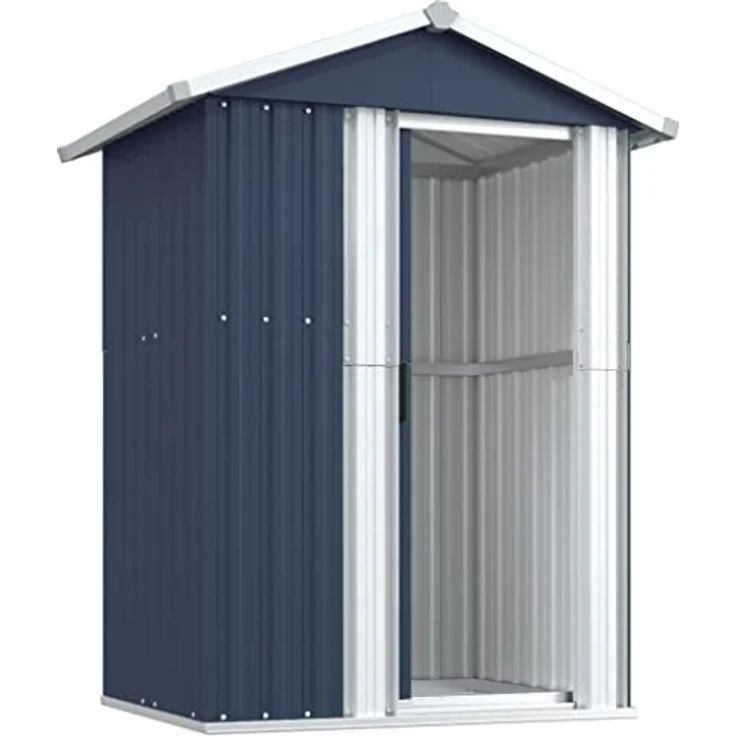 vidaXL Geräteschuppen Anthrazit 126x97,5x177 cm Verzinkter Stahl – Bild 5