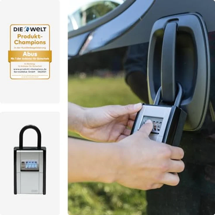 ABUS Schlüsseltresor KeyGarage 787 LED BIG mit Bügel und Zahlencode 83855 – Bild 6