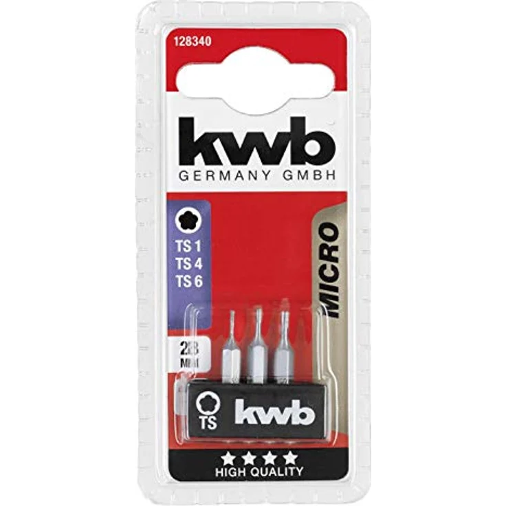 KWB Bit-Set 28-mm Pentalobe TS-1, TS-4, TS-6 Micro-Bit für Fein-Mechanik (Schaft 4-mm, Tq 60 Stahl, mit Haltestreifen, für Mikro-Bit-Halter) – Bild 5