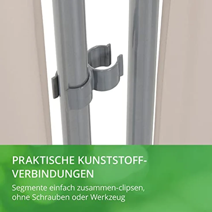 Leco Paravent, Trennwand und Sichtschutz für Balkon und Garten, 3-teilig weiß – Bild 4