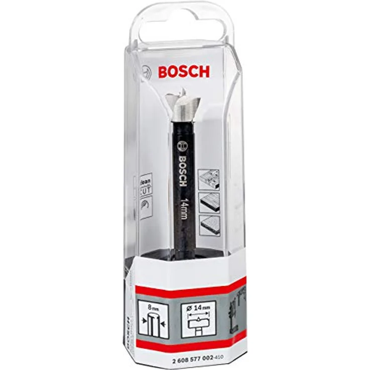 Bosch Forstnerbohrer 14 mm, Zylinderschaft abgesetzt, Gesamtlänge 90 mm, mit Zentrierspitze – Bild 2