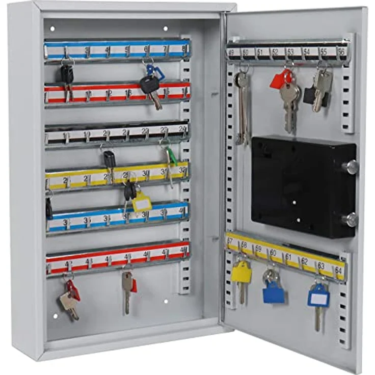 Rottner Schlüsselschrank S 64 EL, Elektronikschloss, Schlüsselkasten, Schlüsselschrank, Wandmontage, Schlüsselanhänger – Bild 6