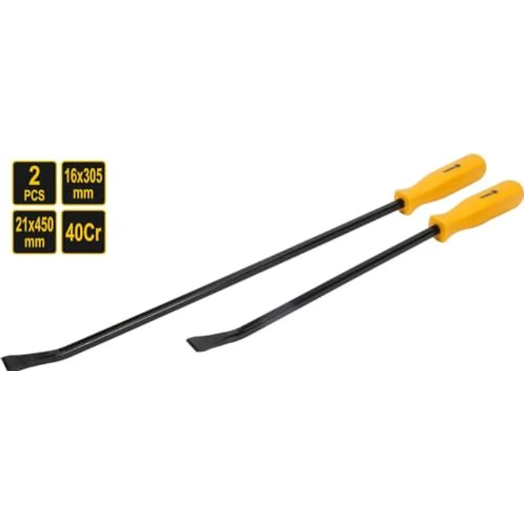 VOREL Stemmhebel-Satz 2-tlg, Montagehebel aus 40Cr-Stahl, 305 mm & 450 mm lang, ergonomische Griffe mit Kunststoffüberzug – Bild 3