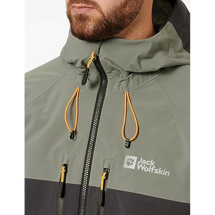 Jack Wolfskin Fahrradjacke MOROBBIA 3L JKT M, winddicht, wasserdicht, atmungsaktiv - blau – Bild 3