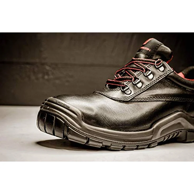 Nitras Sicherheitsschuhe 7210 POWER STEP, S3 Halbschuhe aus schwarzem Vollleder mit Stahl-Zehenkappe und durchtritthemmender Zwischensohle, Gr. 38 – Bild 6