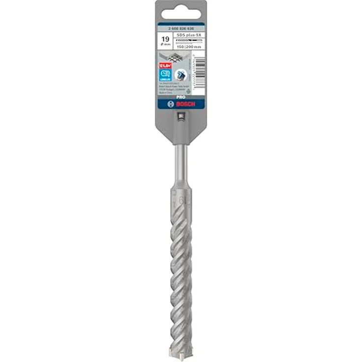 Bosch 1x PRO SDS plus-5X Hammerbohrer, Ø 19,00 mm, für Stahlbeton und Beton, Professional Zubehör Bohrhammer – Bild 2