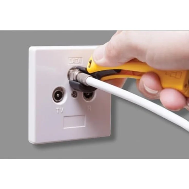 Jokari T30110 Kabelentmanteler für Koaxialkabel RG6, RG59/U, RG58, inkl. integrierten Steckschlüssel und TiN-beschichteten Klingen – Bild 3