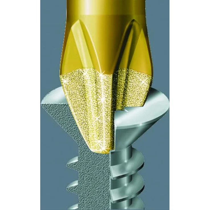 Wera 867/1 bdc TX15X25 Torx-Bit T15, diamantbeschichtet, Werkzeugstahl legiert, Ø 6.3 mm – Bild 2
