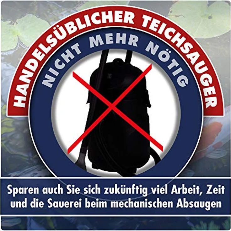 AQUASAN Gartenteich Mulmvec Flüssiger Teichsauger Plus (Teichschlammentferner - Kein mechanisches Absaugen von Schlamm und Mulm mehr notwendig - Nie Wieder Teichschlamm), Inhalt:5 Liter – Bild 3