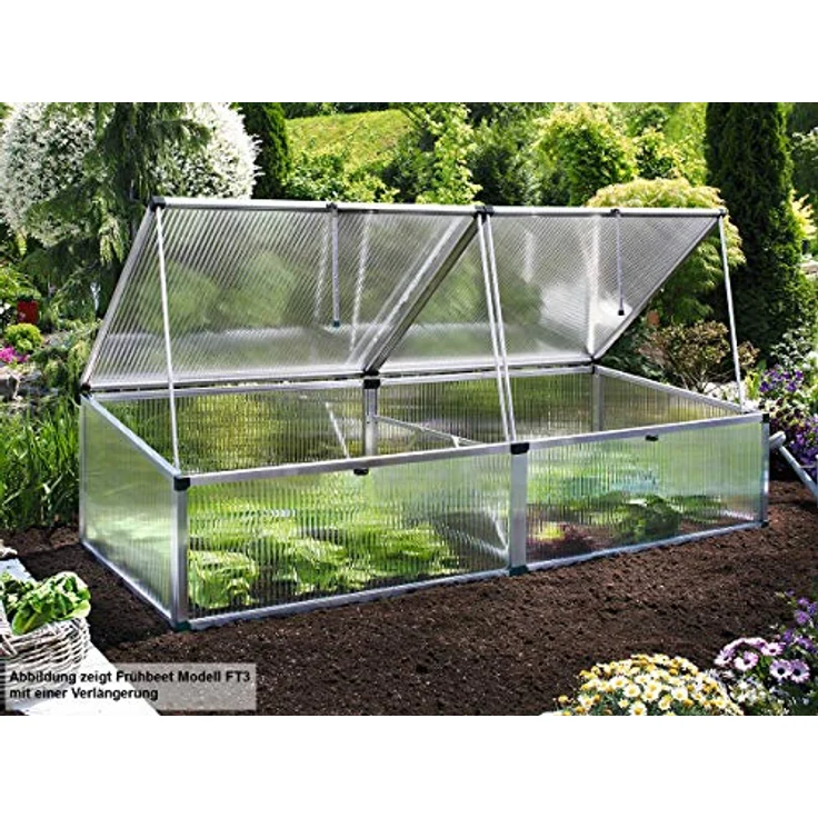 Beckmann FT3 Frühbeet Typ Allgäu Modell 3 Größe 2 mit 16 mm Polycarbonat Stegdreifachplatten – Bild 5