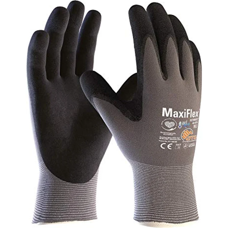 HTP Safety ATG 12 Paar Arbeitshandschuhe Maxiflex 9, Montagehandschuhe Maxiflex Größe 9, EN 388 / 4131 – Bild 1