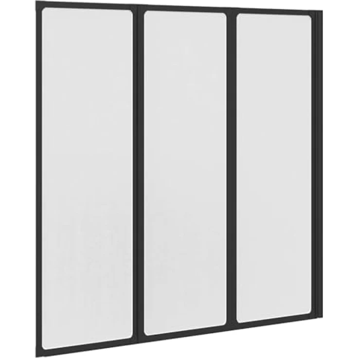 vidaXL Duschwand Faltbare Duschabtrennung, Schwarz, 120 x 2 x 117 cm, Aluminium mit fleckenresistenter Oberfläche und modernem Design – Bild 8