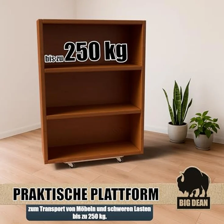 2x Möbelroller Transportroller 250kg Rollbrett MDF Möbel Hund Roller – Bild 8