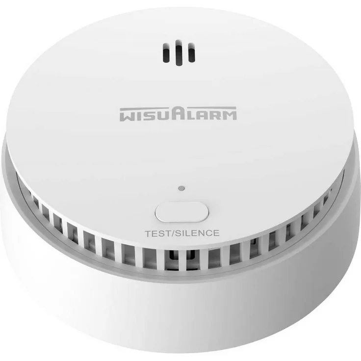 cemon Wisualarm DHI-HY-SA30A-R8, Funk-Rauchwarnmelder vernetzbar mit 10 Jahren Batterie, Alarm & LED-Anzeige, Test- und Stummschaltfunktion