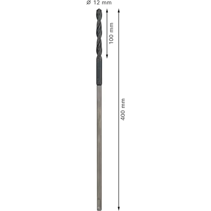 Bosch Schalungs- und Installationsbohrer, SDS Plus, 12 x 400 mm, Hochwertiger HSS Bohrer mit auslaufender Spiralnut für mehrschichtige Materialien – Bild 3