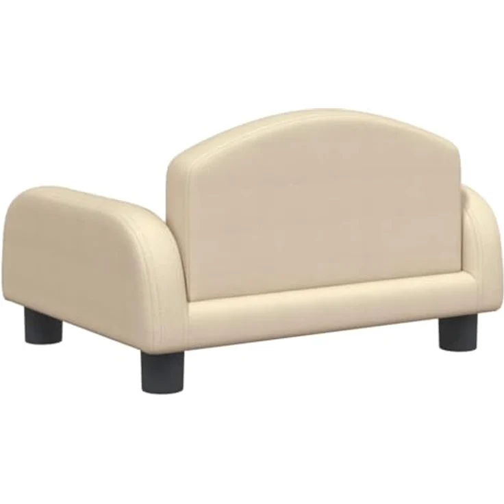 vidaXL Hundekorb Hundebett Creme 50x40x30 cm Stoff Körbchen Hundesofa mit robustem Kiefernholzrahmen. – Bild 6