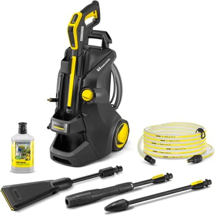 Kärcher Hochdruckreiniger K 4 Power Control Go!Further, schwarz, mit App-Unterstützung, Plug 'n' Clean System und PremiumFlex-Hochdruckschlauch – Bild 1