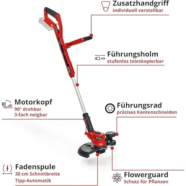 Einhell Akku-Rasentrimmer GE-CT 18/30 Li-Solo, ohne Akku und Ladegerät – Bild 3