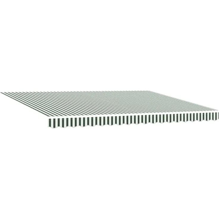 vidaXL Manuelle Gelenkarmmarkise mit LEDs, grün und weiß, 4 x 3 m, ideal für den Außenbereich – Bild 8