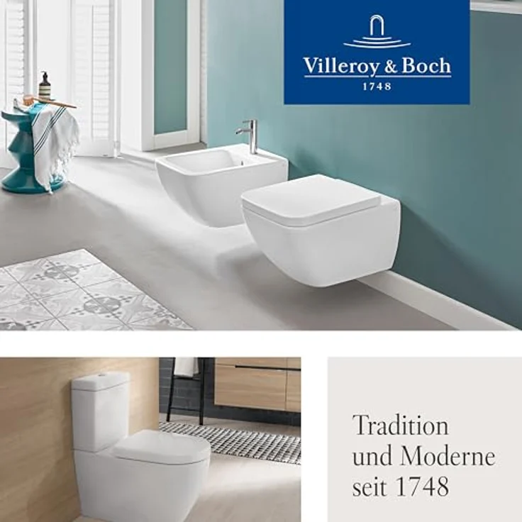 Villeroy & Boch WC-Sitz Subway 2.0 compact, Duroplast mit antibakteriellen Eigenschaften, Alpinweiß – Bild 9
