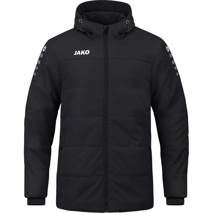 Jako Funktionsjacke JAKO Coachjacke Team mit Kapuze, wasserabweisend, weiches Fleece, schwarz