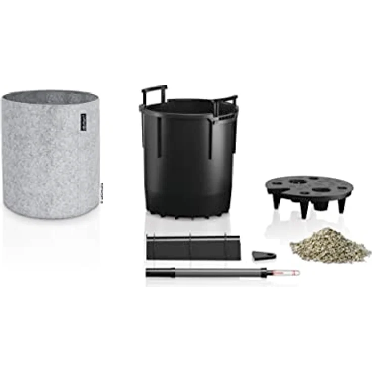 LECHUZA TRENDCOVER 32 Felt light grey 14193 – Bild 2