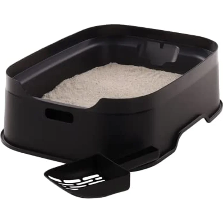 Flamingo KATZENTOILETTE Trudy, Taupe, plüsch mit Polyesterfaserfüllung, 38,5x51x44,5CM – Bild 2