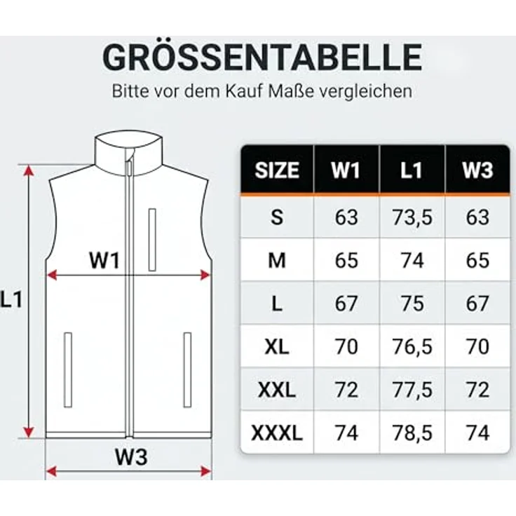 2 in 1 Profi Warnweste, Fleeceweste L – Bild 8