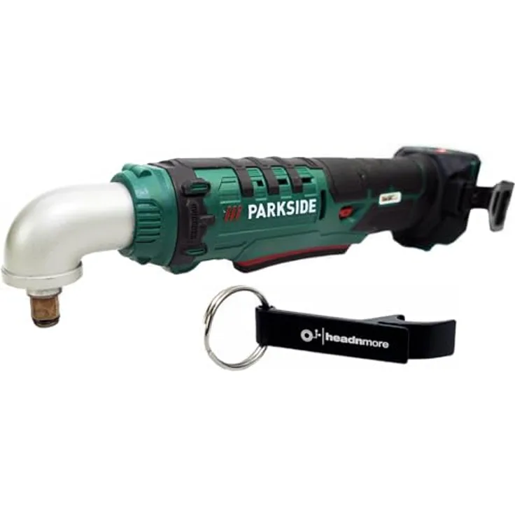 HEADNMORE Bundle mit PARKSIDE 20V 1/2 Zoll Akku Winkelschlagschrauber PAWS 20 A1 und HEADNMORE Schlüsselanhänger