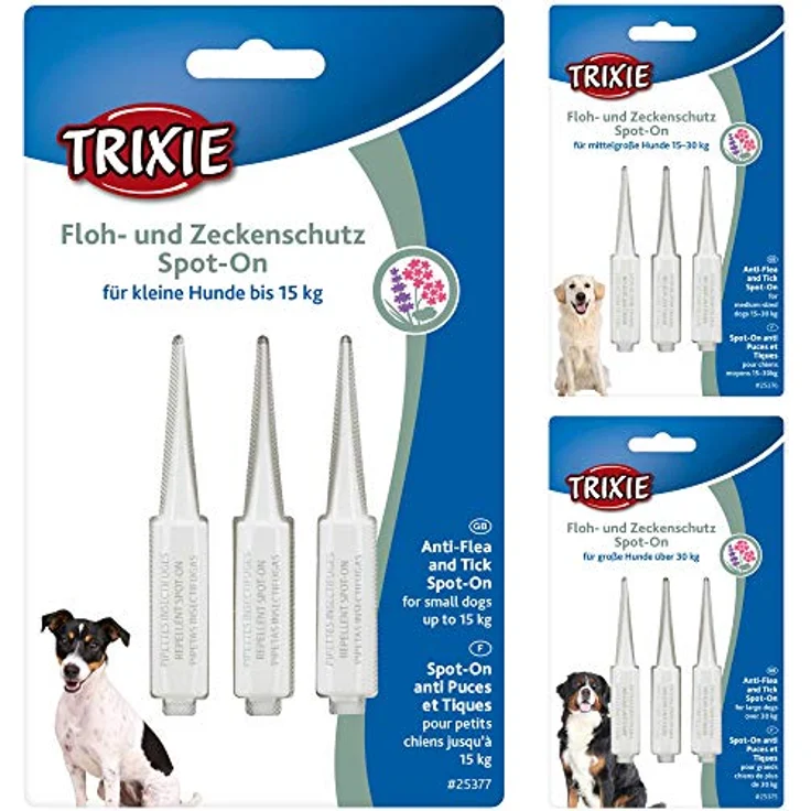 Trixie Floh- und Zeckenschutz Spot-On, Hund Hunde bis 15 kg - Sie erhalten 1 Packung/en; Packungsinhalt 4,5 ml – Bild 2