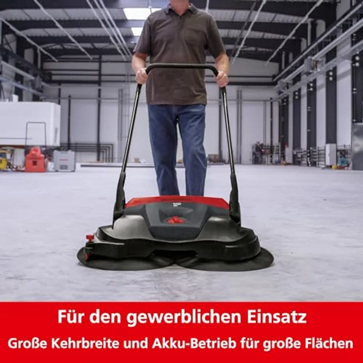 Haaga Handkehrmaschine 677 Profi mit akkubetriebenen Bürsten, egal ob nass, trocken, Sand oder Getränkedosen, geeignet für Flächen ab 200 m² 677400 Arbeitsbreite 77 cm – Bild 6