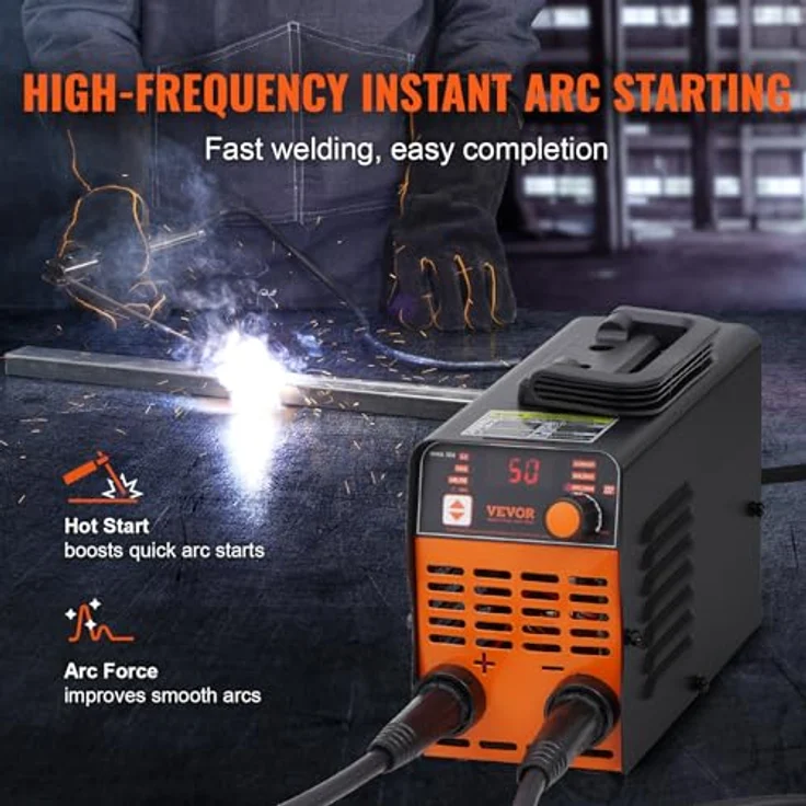 VEVOR 220 V Stabschweißgerät 160 A ARC/Lift WIG mit LED-Display, 2-in-1 tragbares MMA ARC-Schweißgerät mit Hot Start, Arc Force, Anti-Stick und VRD – Bild 4
