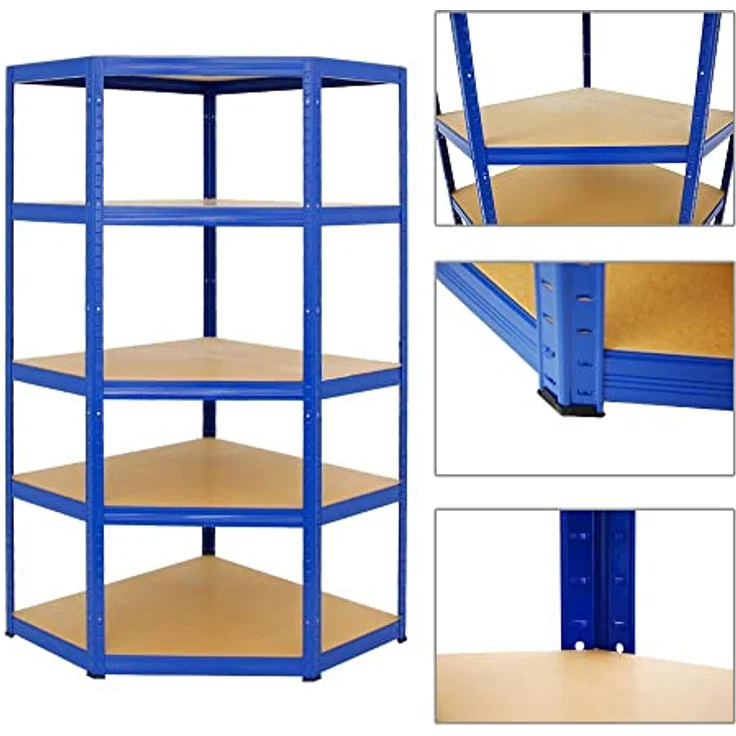 PROREGAL Eckregal Slim Elephant Blau HxBxT 180x90x45 cm Fachlast 250kg Schwerlastregal – Bild 5