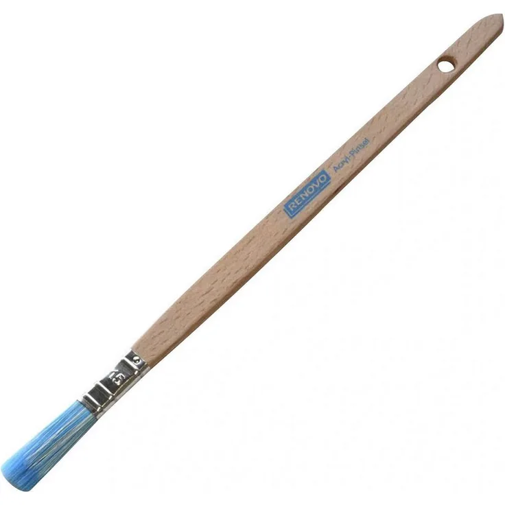 Renovo Plattpinsel 15mm, Kunstfaser FillPro, Holzstiel für Innen & Außen