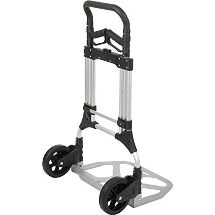 STIER Sackkarre Premium klappbar, Aluminium Transportkarre, Belastbarkeit bis 200kg, Stapelkarre zum Transportieren, Vollgummi-Bereifung, Griff stufenlos höhenverstellbar - Preisvergleich – Bild 3