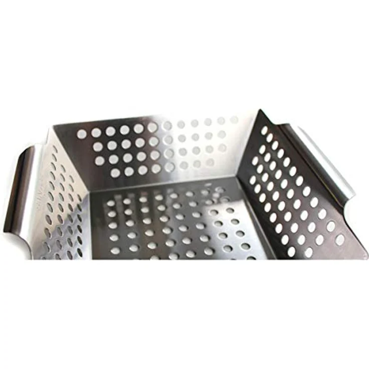 SANTOS Gemüsekorb XL / Grillwok Edelstahl, 30,5 x 30,5 cm – Bild 7