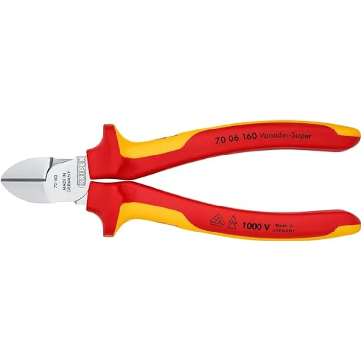 KNIPEX 70 06 160 Seitenschneider isoliert mit Mehrkomponenten-Hüllen, verchromt 160 mm – Bild 3