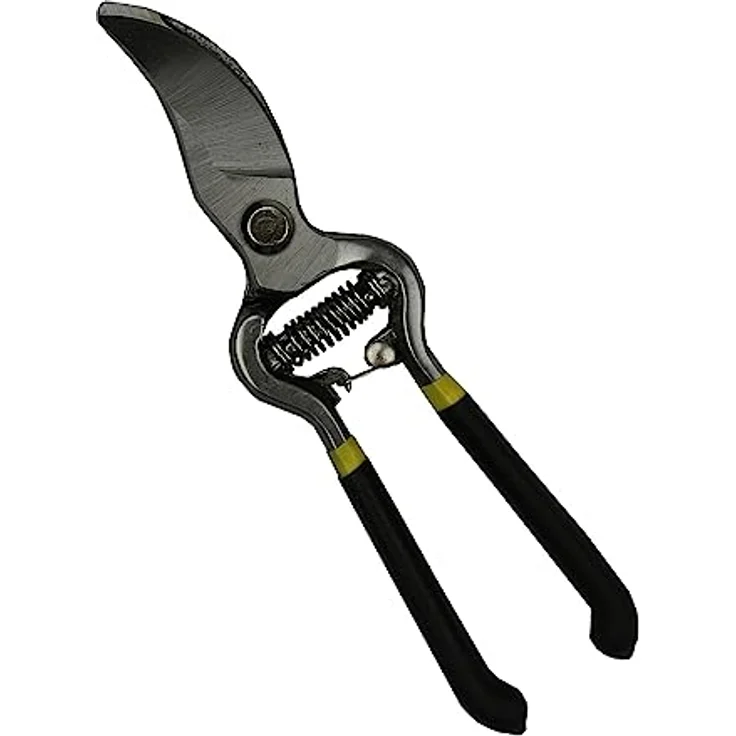 Gartenschere aus Karbonstahl Gartenwerkzeug Rosenschere Blumenschere 20cm Schwarz, Rebschere, Blumenschere – Bild 2